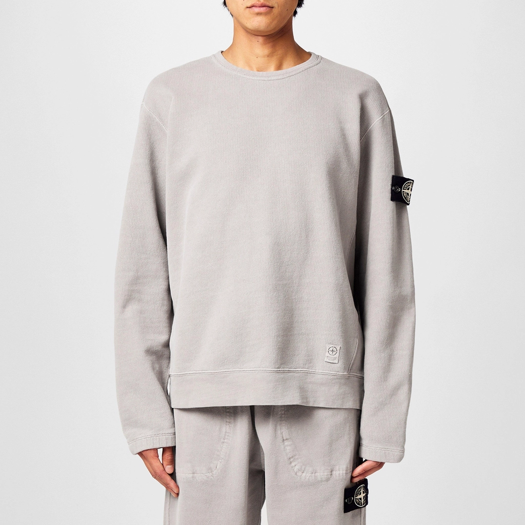 Stone Island Cotton Loop Crewneck Sweatshirt - Polvere V0064